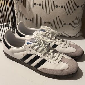 adidas Samba White Black Gray Suede Trainers